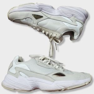 Adidas Falcon Triple White Sneakers 8.5